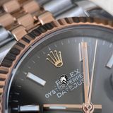 Đồng Hồ Rolex Datejust 36mm 126231-0013 Rep 1:1 Cao Cấp Vỏ Demi Vàng Hồng Mặt Xám Cọc Số Vạch Dây Kim Loại Jubilee