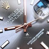 Đồng Hồ Rolex Datejust 36mm 126231-0013 Rep 1:1 Cao Cấp Vỏ Demi Vàng Hồng Mặt Xám Cọc Số Vạch Dây Kim Loại Jubilee