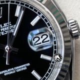 Đồng Hồ Rolex Datejust 36mm 116234-0085 Rep 1:1 Chế Tác Vỏ Bạc Mặt Đen Cọc Số Vạch Dây Kim Loại Jubilee