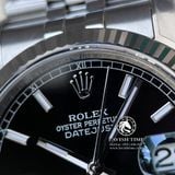 Đồng Hồ Rolex Datejust 36mm 116234-0085 Rep 1:1 Chế Tác Vỏ Bạc Mặt Đen Cọc Số Vạch Dây Kim Loại Jubilee
