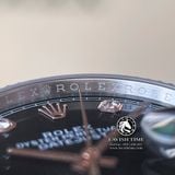 Đồng Hồ Rolex Datejust 36mm 126231-0019 Rep 1:1 Cao Cấp Vỏ Demi Vàng Hồng Mặt Đen Cọc Số Đính Đá Dây Kim Loại Julibee