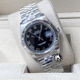 Đồng Hồ Rolex Datejust 36mm 116234-0085 Rep 1:1 Chế Tác Vỏ Bạc Mặt Đen Cọc Số La Mã Dây Kim Loại Jubilee