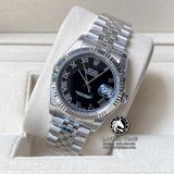 Đồng Hồ Rolex Datejust 36mm 116234-0085 Rep 1:1 Chế Tác Vỏ Bạc Mặt Đen Cọc Số La Mã Dây Kim Loại Jubilee