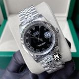 Đồng Hồ Rolex Datejust 36mm 116234-0085 Rep 1:1 Chế Tác Vỏ Bạc Mặt Đen Cọc Số La Mã Dây Kim Loại Jubilee