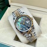 Đồng Hồ Rolex Datejust 36mm 126233 Rep 1:1 Chế Tác Vỏ Demi Bọc Vàng Mặt Xà Cừ Tím Cọc Số Đính Đá Dây Kim Loại Jubilee