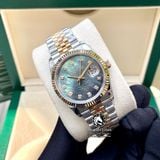 Đồng Hồ Rolex Datejust 36mm 126233 Rep 1:1 Chế Tác Vỏ Demi Bọc Vàng Mặt Xà Cừ Tím Cọc Số Đính Đá Dây Kim Loại Jubilee