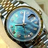 Đồng Hồ Rolex Datejust 36mm 126233 Rep 1:1 Chế Tác Vỏ Demi Bọc Vàng Mặt Xà Cừ Tím Cọc Số Đính Đá Dây Kim Loại Jubilee