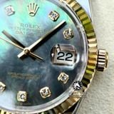 Đồng Hồ Rolex Datejust 36mm 126233 Rep 1:1 Chế Tác Vỏ Demi Bọc Vàng Mặt Xà Cừ Tím Cọc Số Đính Đá Dây Kim Loại Jubilee