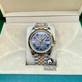 Đồng Hồ Rolex Datejust 41mm 126333-0020 Rep 1:1 Chế Tác Vỏ Demi Bọc Vàng Mặt Xám Cọc Số La Mã Dây Kim Loại Jubilee