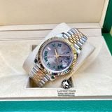 Đồng Hồ Rolex Datejust 41mm 126333-0020 Rep 1:1 Chế Tác Vỏ Demi Bọc Vàng Mặt Xám Cọc Số La Mã Dây Kim Loại Jubilee