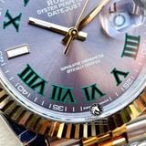 Đồng Hồ Rolex Datejust 41mm 126333-0020 Rep 1:1 Chế Tác Vỏ Demi Bọc Vàng Mặt Xám Cọc Số La Mã Dây Kim Loại Jubilee