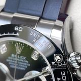 Đồng hồ Rolex Cosmograph Daytona 116519LN-0025 Rep 1:1 Cao Cấp Vỏ Bạc Mặt Đen Dây Cao Su