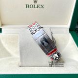 Đồng Hồ Rolex Datejust 36mm  126234-0037 Rep 1:1 Chế Tác Vỏ Bạc Viền Bezel Độ Kim Cương Thiên Nhiên - Moissanite Mặt Xanh Dương Cọc Số Đính Đá Dây Kim Loại Jubilee