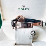 Đồng Hồ Rolex Cosmograph Daytona 116515LN-0012 Rep 1:1 Cao Cấp Vỏ Vàng Hồng Mặt Đen Dây Cao Su