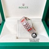 Đồng Hồ Rolex Day-Date 36mm 118235 Rep 1:1 Cao Cấp Vỏ Vàng Hồng Niềng Bezel Đính Đá Mặt Nâu Chocolate Cọc Số Đính Đá Và Ruby Đỏ Dây Kim Loại