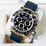 Đồng Hồ Rolex Cosmograph Daytona 116518LN-0078 Rep 1:1 Cao Cấp Vỏ Vàng Kim Mặt Đen Dây Cao Su