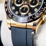 Đồng Hồ Rolex Cosmograph Daytona 116518LN-0078 Rep 1:1 Cao Cấp Vỏ Vàng Kim Mặt Đen Dây Cao Su