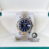 Đồng Hồ Rolex Datejust 41mm 126333-0014 Rep 1:1 Cao Cấp Vỏ Demi Vàng Kim Mặt Đen Cọc Số Vạch Dây Kim Loại Jubilee