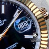 Đồng Hồ Rolex Datejust 41mm 126333-0014 Rep 1:1 Cao Cấp Vỏ Demi Vàng Kim Mặt Đen Cọc Số Vạch Dây Kim Loại Jubilee