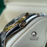 Đồng Hồ Rolex Datejust 41mm 126333-0014 Rep 1:1 Cao Cấp Vỏ Demi Vàng Kim Mặt Đen Cọc Số Vạch Dây Kim Loại Jubilee