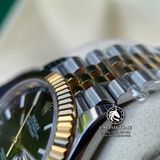 Đồng Hồ Rolex Datejust 41mm 126333-0014 Rep 1:1 Cao Cấp Vỏ Demi Vàng Kim Mặt Đen Cọc Số Vạch Dây Kim Loại Jubilee