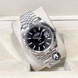 Đồng Hồ Rolex Datejust 41mm 126334-0018 Rep 1:1 Cao Cấp Vỏ Bạc Mặt Đen Cọc Số Vạch Dây Kim Loại Jubilee