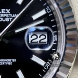 Đồng Hồ Rolex Datejust 41mm 126334-0018 Rep 1:1 Cao Cấp Vỏ Bạc Mặt Đen Cọc Số Vạch Dây Kim Loại Jubilee