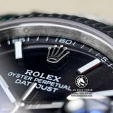 Đồng Hồ Rolex Datejust 41mm 126334-0018 Rep 1:1 Cao Cấp Vỏ Bạc Mặt Đen Cọc Số Vạch Dây Kim Loại Jubilee