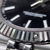 Đồng Hồ Rolex Datejust 41mm 126334-0018 Rep 1:1 Cao Cấp Vỏ Bạc Mặt Đen Cọc Số Vạch Dây Kim Loại Jubilee