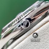 Đồng Hồ Rolex Datejust 41mm 126334-0018 Rep 1:1 Cao Cấp Vỏ Bạc Mặt Đen Cọc Số Vạch Dây Kim Loại Jubilee