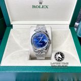 Đồng Hồ Rolex Datejust 41mm 126334-0026 Rep 1:1 Cao Cấp Vỏ Bạc Mặt Xanh Dương Cọc Số La Mã Dây Kim Loại Jubilee
