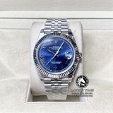 Đồng Hồ Rolex Datejust 41mm 126334-0026 Rep 1:1 Cao Cấp Vỏ Bạc Mặt Xanh Dương Cọc Số La Mã Dây Kim Loại Jubilee