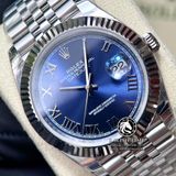 Đồng Hồ Rolex Datejust 41mm 126334-0026 Rep 1:1 Cao Cấp Vỏ Bạc Mặt Xanh Dương Cọc Số La Mã Dây Kim Loại Jubilee