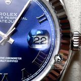 Đồng Hồ Rolex Datejust 41mm 126334-0026 Rep 1:1 Cao Cấp Vỏ Bạc Mặt Xanh Dương Cọc Số La Mã Dây Kim Loại Jubilee