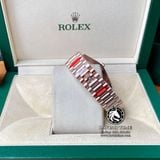 Đồng Hồ Rolex Day-Date 40mm 228345RBR-0006 Rep 1:1 Cao Cấp Vỏ Vàng Hồng Niềng Đính Đá Mặt Nâu Chocolate Cọc Số Đính Đá Baguette Dây Kim Loại