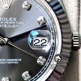 Đồng Hồ Rolex Datejust 41mm 126334-0006 Rep 1:1 Cao Cấp Vỏ Bạc Mặt Xám Cọc Số Đá Dây Kim Loại Jubilee