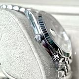 Đồng Hồ Rolex Datejust 41mm 126334-0006 Rep 1:1 Cao Cấp Vỏ Bạc Mặt Xám Cọc Số Đá Dây Kim Loại Jubilee