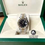 Đồng Hồ Rolex Datejust 41mm 126333-0006 Rep 1:1 Cao Cấp Vỏ Demi Vàng Kim Mặt Đen Cọc Số Đá Dây Kim Loại Jubilee