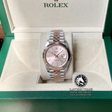 Đồng Hồ Rolex Datejust 41mm 126331-0010 Rep 1:1 Cao Cấp Vỏ Demi Vàng Hồng Mặt Hồng Cọc Số Vạch Dây Kim Loại Jubilee