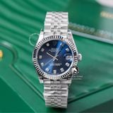Đồng Hồ Rolex Datejust 31mm 178274-0048 Rep 1:1 Chế Tác Mặt Xanh Dương Niềng Khía Dây Thép Jubilee 5 mắt