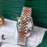 Đồng Hồ Rolex Datejust 31mm m278271-0024 Rep 1:1 Chế Tác Mặt Hoa Hồng Niềng Khía Dây Demi Vàng Hồng Jubilee 5 mắt