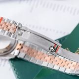 Đồng Hồ Rolex Datejust 31mm m278271-0024 Rep 1:1 Chế Tác Mặt Hoa Hồng Niềng Khía Dây Demi Vàng Hồng Jubilee 5 mắt