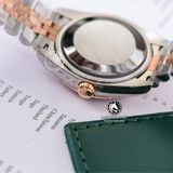 Đồng Hồ Rolex Datejust 31mm m278271-0024 Rep 1:1 Chế Tác Mặt Hoa Hồng Niềng Khía Dây Demi Vàng Hồng Jubilee 5 mắt