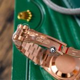 Đồng Hồ Rolex Datejust 31mm m278275-0010 Rep 1:1 Chế Tác Mặt Bạc Niềng Khía Dây Vàng Hồng President 3 mắt