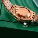 Đồng Hồ Rolex Datejust 31mm m278275-0010 Rep 1:1 Chế Tác Mặt Bạc Niềng Khía Dây Vàng Hồng President 3 mắt
