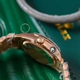 Đồng Hồ Rolex Datejust 31mm m278275-0010 Rep 1:1 Chế Tác Mặt Bạc Niềng Khía Dây Vàng Hồng President 3 mắt