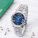 Đồng Hồ Rolex Day-Date 40mm 228239-0076 Rep 1:1 Chế Tác Mặt Số Xanh Dương Ombre Cọc Số La Mã Vỏ Thép Khối Lượng 185 Gram