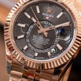 Đồng Hồ Rolex Sky-Dweller 42mm 336935-0008 Rep 1:1 Chế Tác Vỏ Vàng Hồng Mặt Xám Dây 5 mắt Jubilee