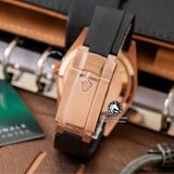 Đồng Hồ Rolex Sky-Dweller 42mm 336235-0002 Rep 1:1 Chế Tác Vỏ Vàng Hồng Mặt Nâu Chocolate Dây Cao Su Oysterflex