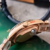 Đồng Hồ Rolex Day-Date 36mm 128235-0085 Rep 1:1 Chế Tác Mặt Số Xanh Lục Lam Cọc Số Đính Đá Baguette Vàng Hồng Khối Lượng 160 Gram